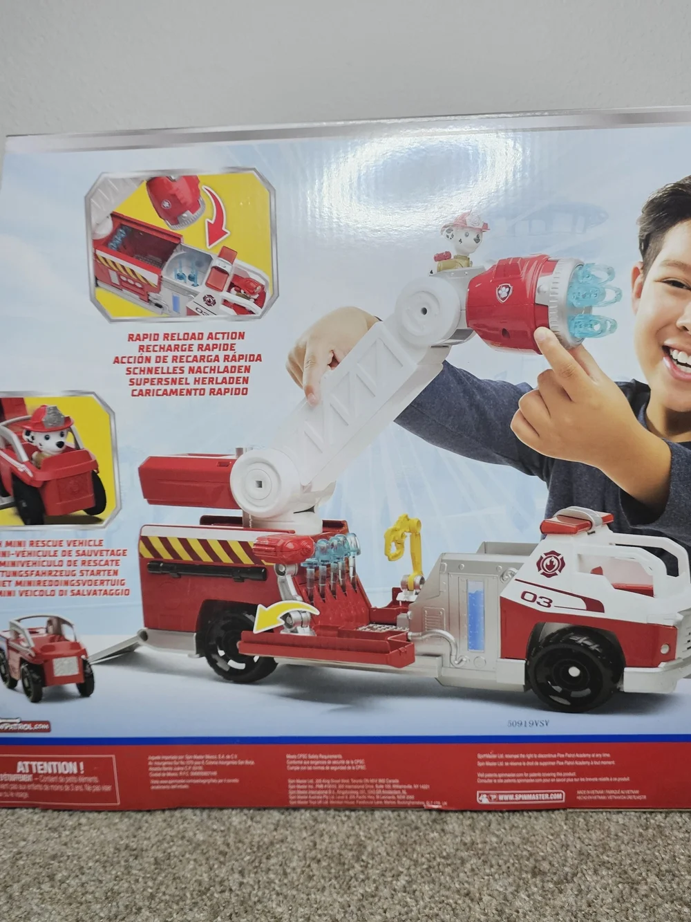 Paw Patrol Fire Rescue Truck Toy - Red, White, Blue